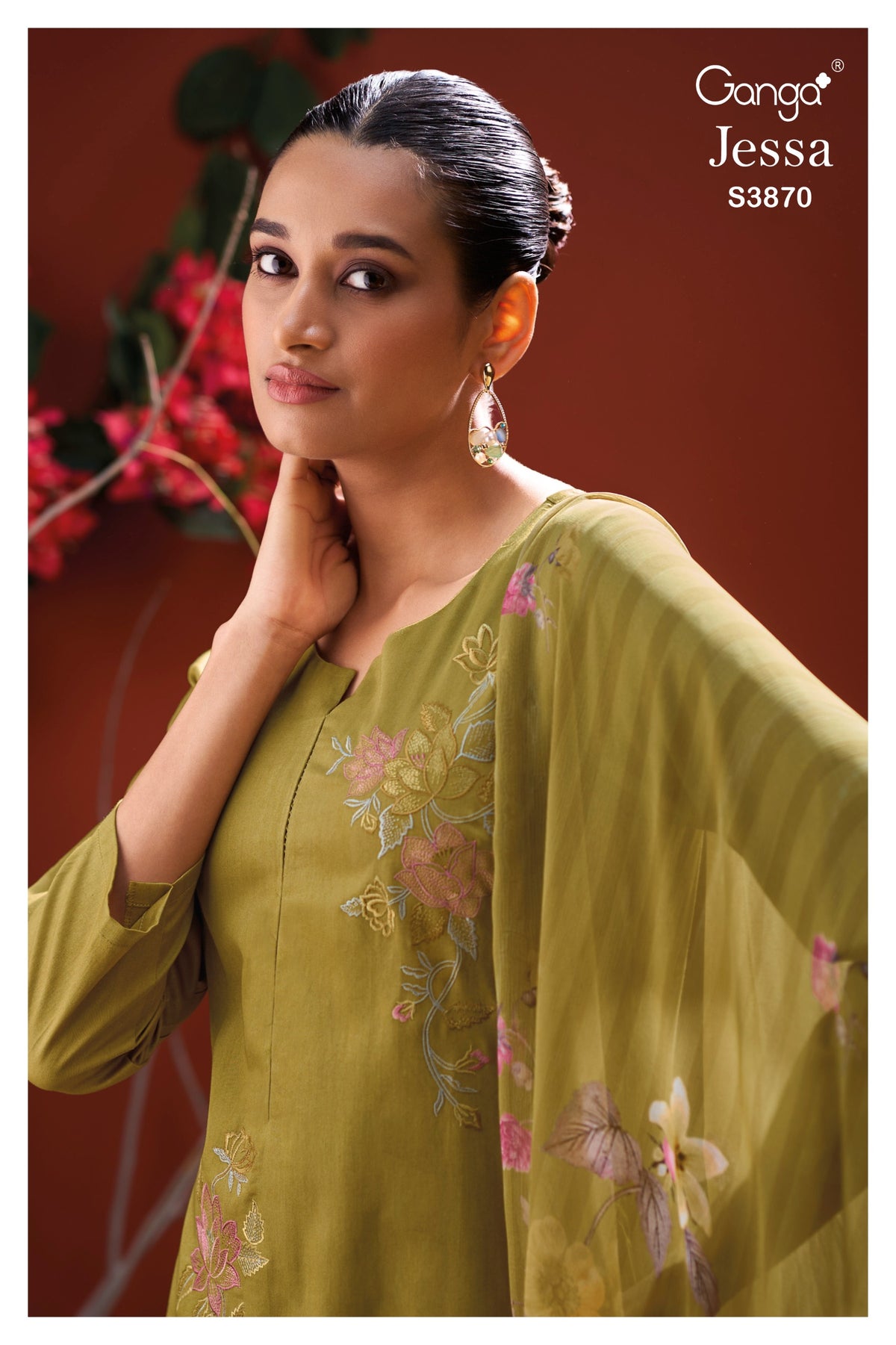 Ganga JESSA S3870| Ganga Suits Wholesaler in Rohtak – Ashok Lal & Sons