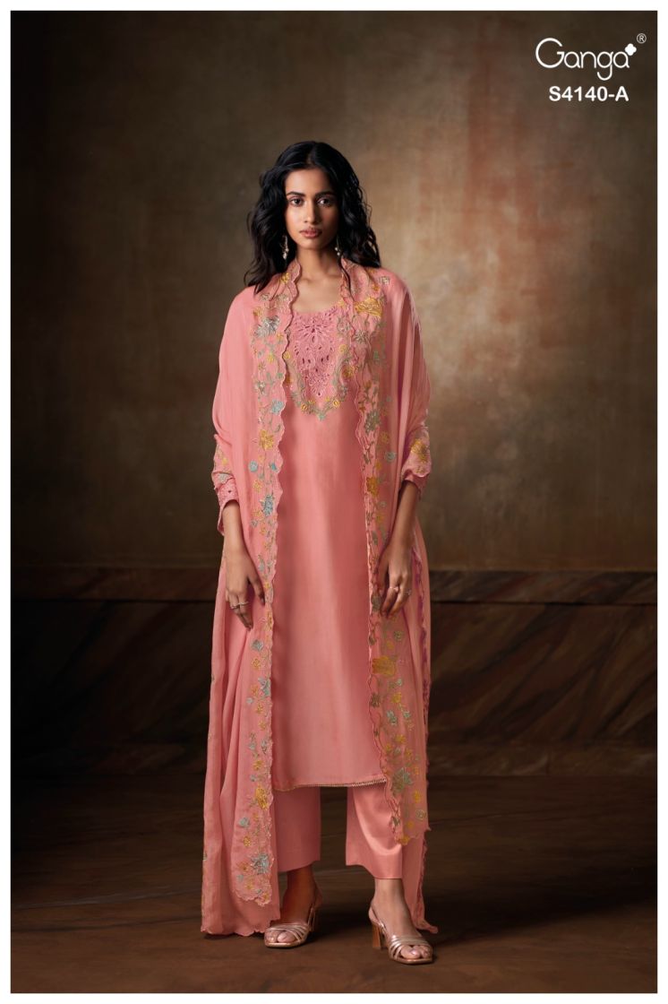 BUY GANGA SUITS ONLINE WITH PRICE GANGA CASSARA S4140 FULL SET