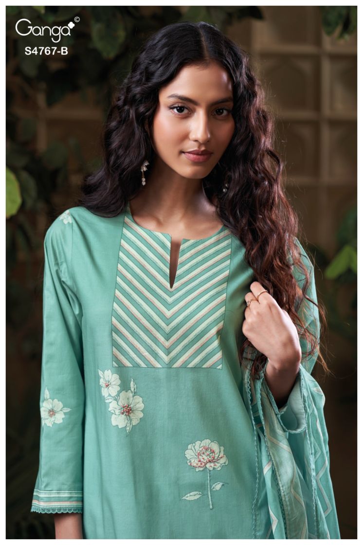 BUY GANGA SUITS GANGA DIRELIA S4767 CLOSEUP IMAGE