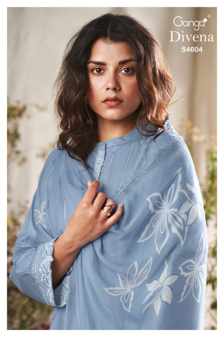 BUY GANGA SUITS WITH PRICE GANGA DIVENA S4604 NEW CATALOGUE