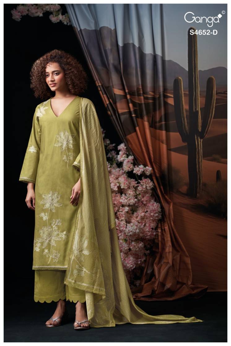 BUY GANGA SUITS GANGA CELOSIA S4652 FRONT VIEW