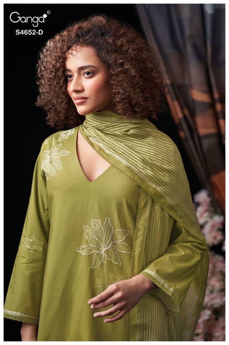 BUY GANGA SUITS GANGA CELOSIA S4652 CLOSEUP IMAGE