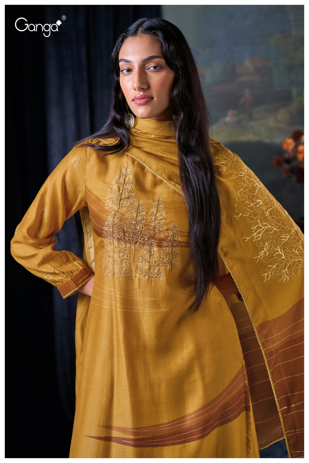 Ganga TEVY S3057| Ganga Suits Wholesaler in Rohtak – Ashok Lal & Sons