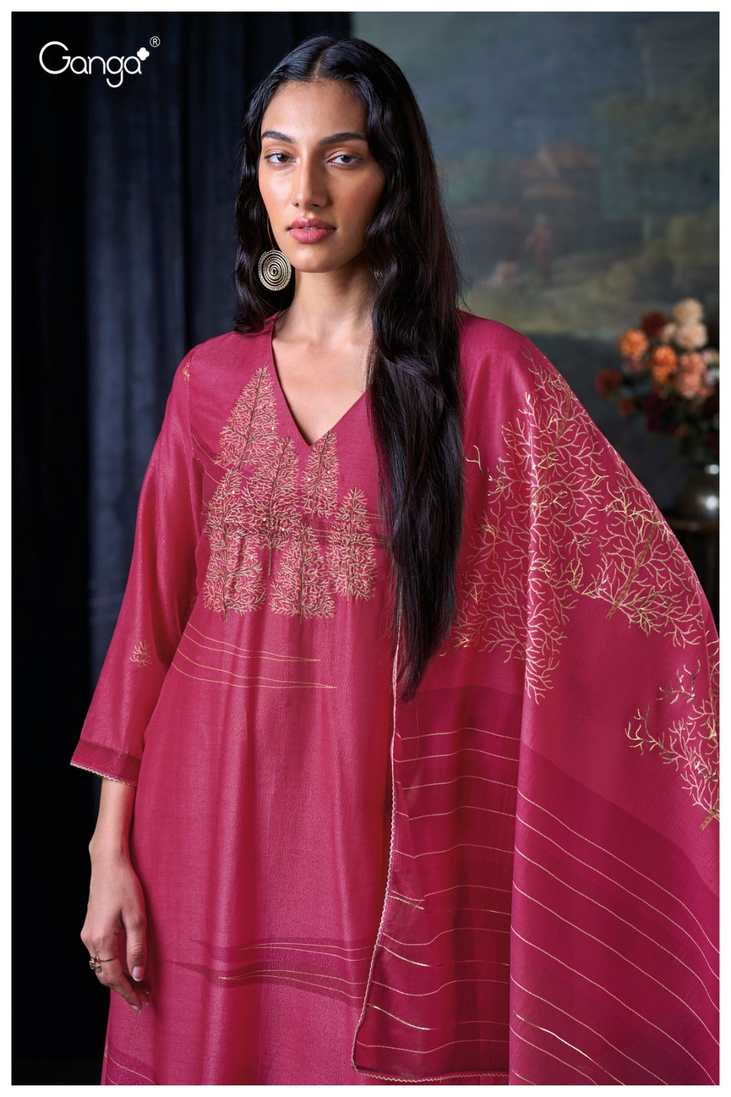 Ganga TEVY S3057| Ganga Suits Wholesaler in Rohtak – Ashok Lal & Sons