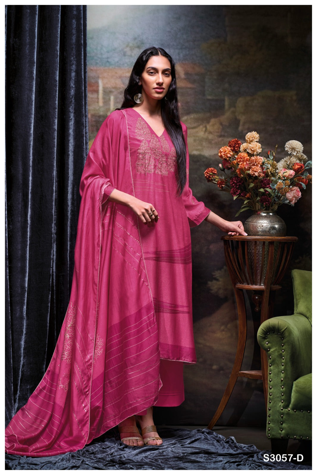 Ganga TEVY S3057| Ganga Suits Wholesaler in Rohtak – Ashok Lal & Sons
