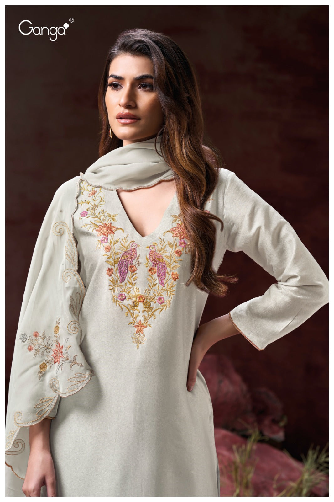 Ganga AMVI S3153| Ganga Suits Wholesaler in Rohtak – Ashok Lal & Sons
