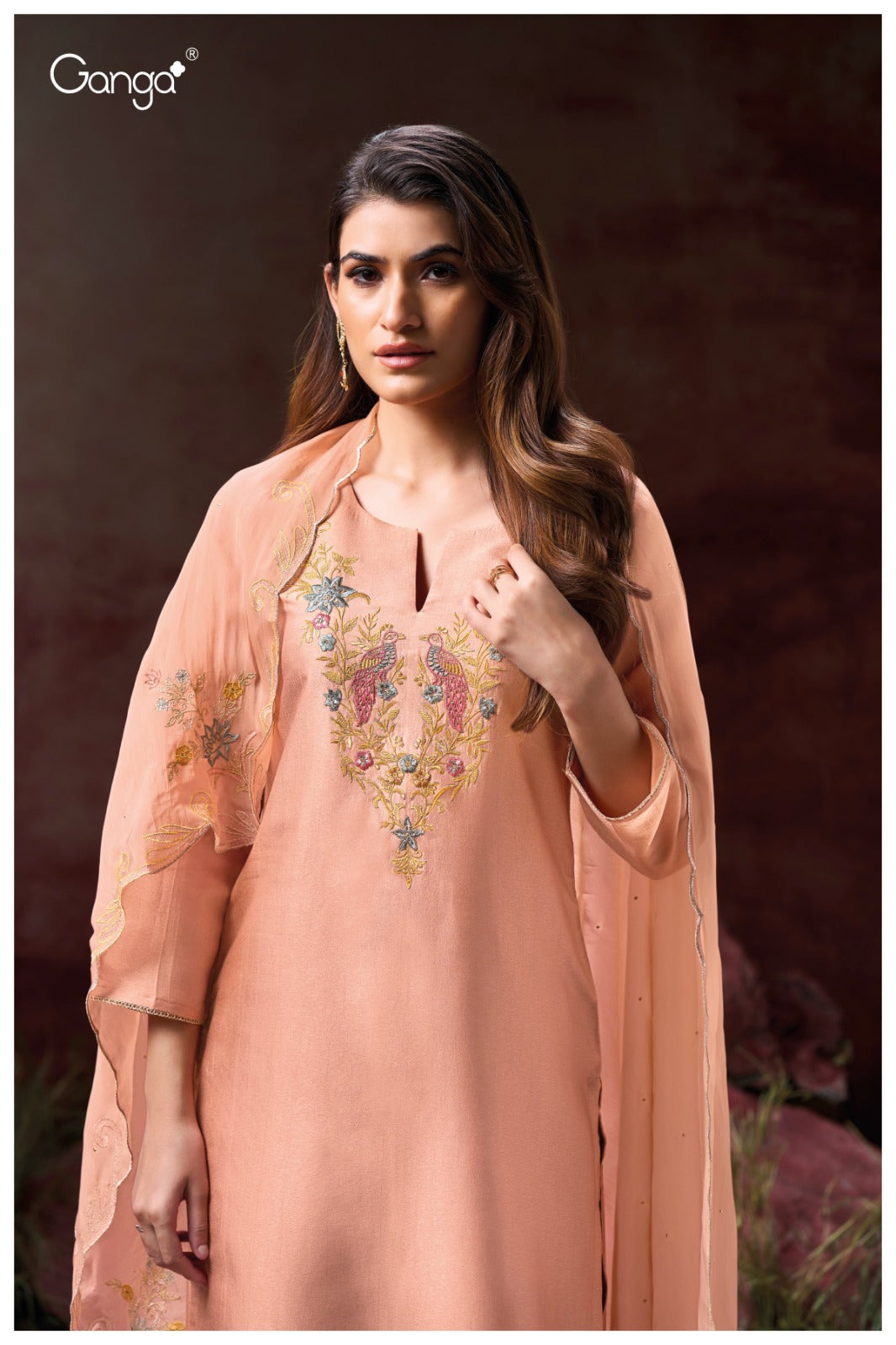 Ganga AMVI S3153| Ganga Suits Wholesaler in Rohtak – Ashok Lal & Sons