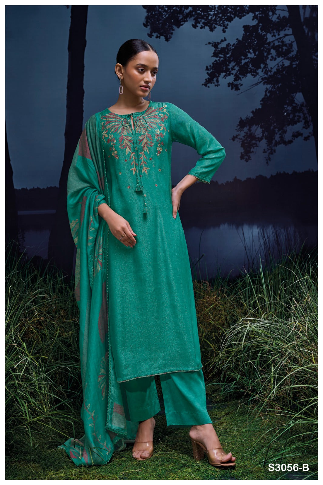 Ganga MILENA S3056| Ganga Suits Wholesaler in Rohtak – Ashok Lal & Sons