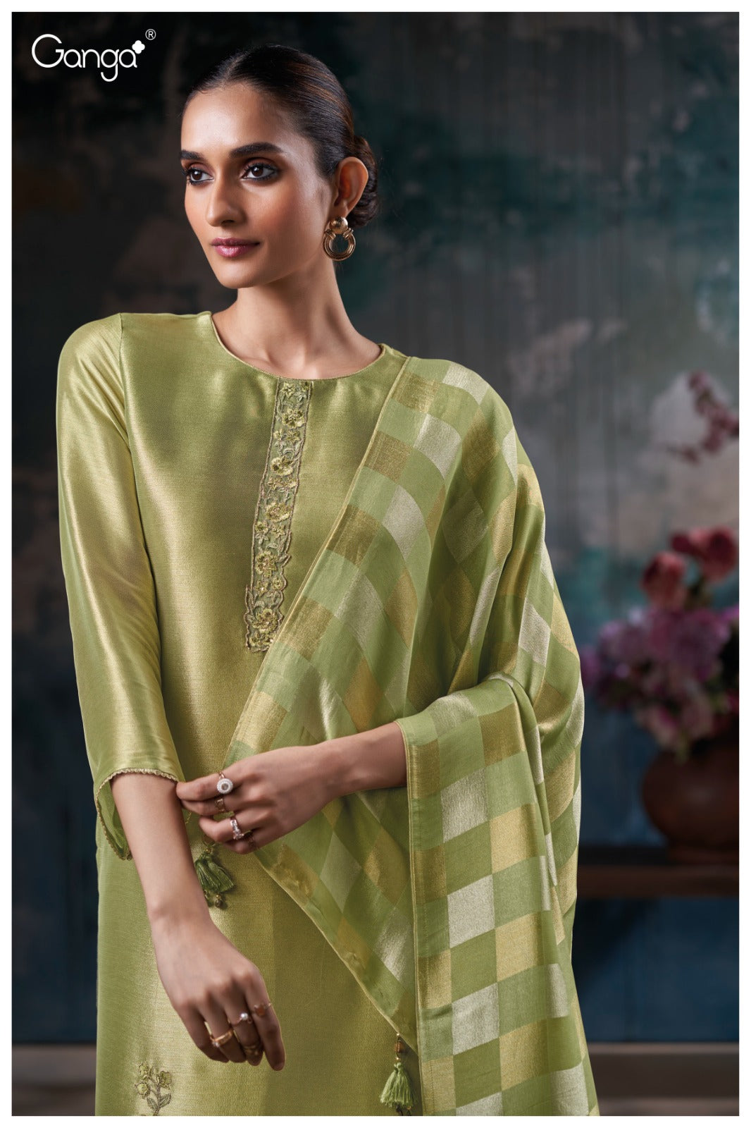 Ganga HAISLEY S3729| Ganga Suits Wholesaler in Rohtak – Ashok Lal & Sons