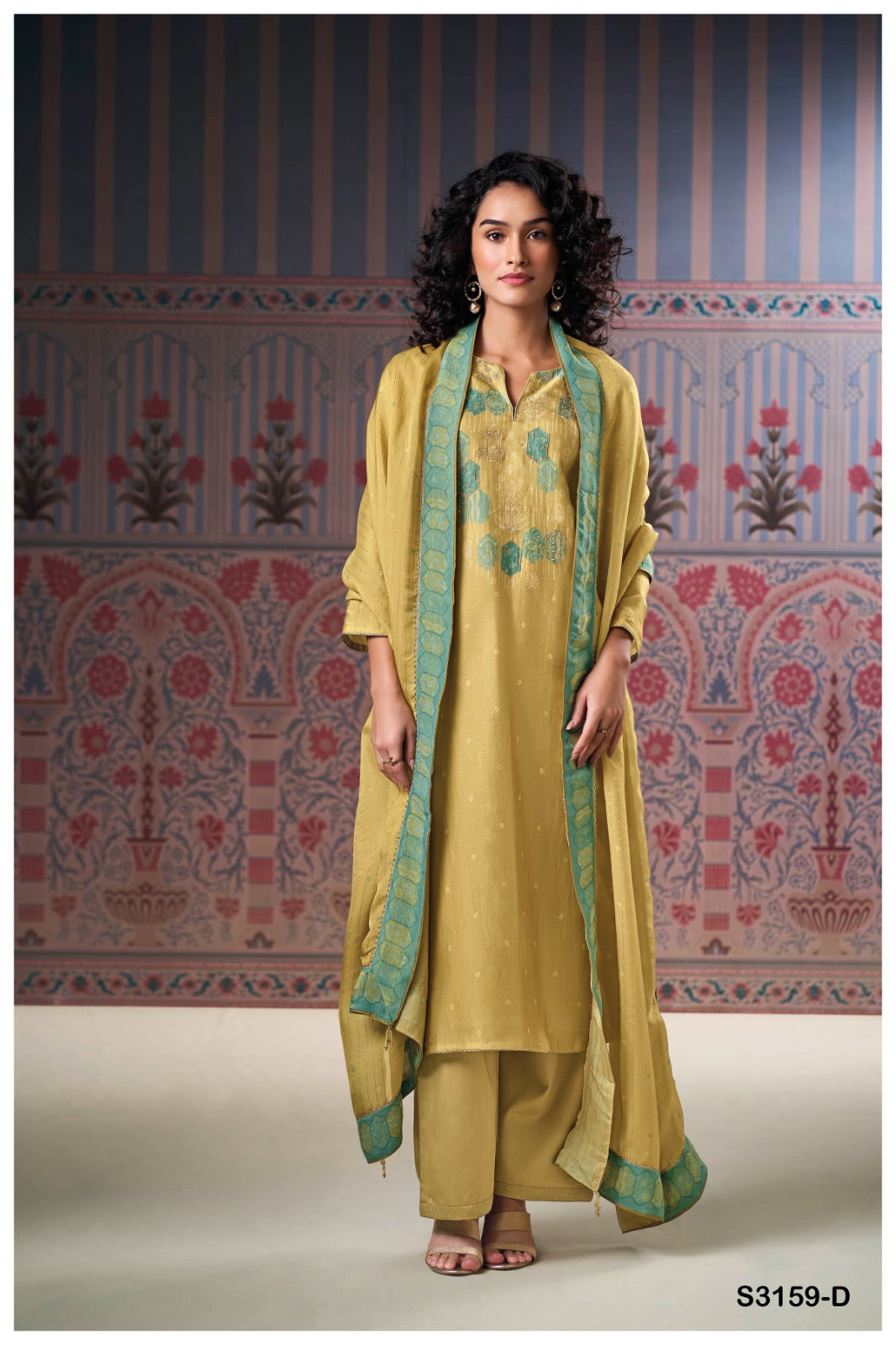 Ganga MALINA S3159| Ganga Suits Wholesaler in Rohtak – Ashok Lal & Sons