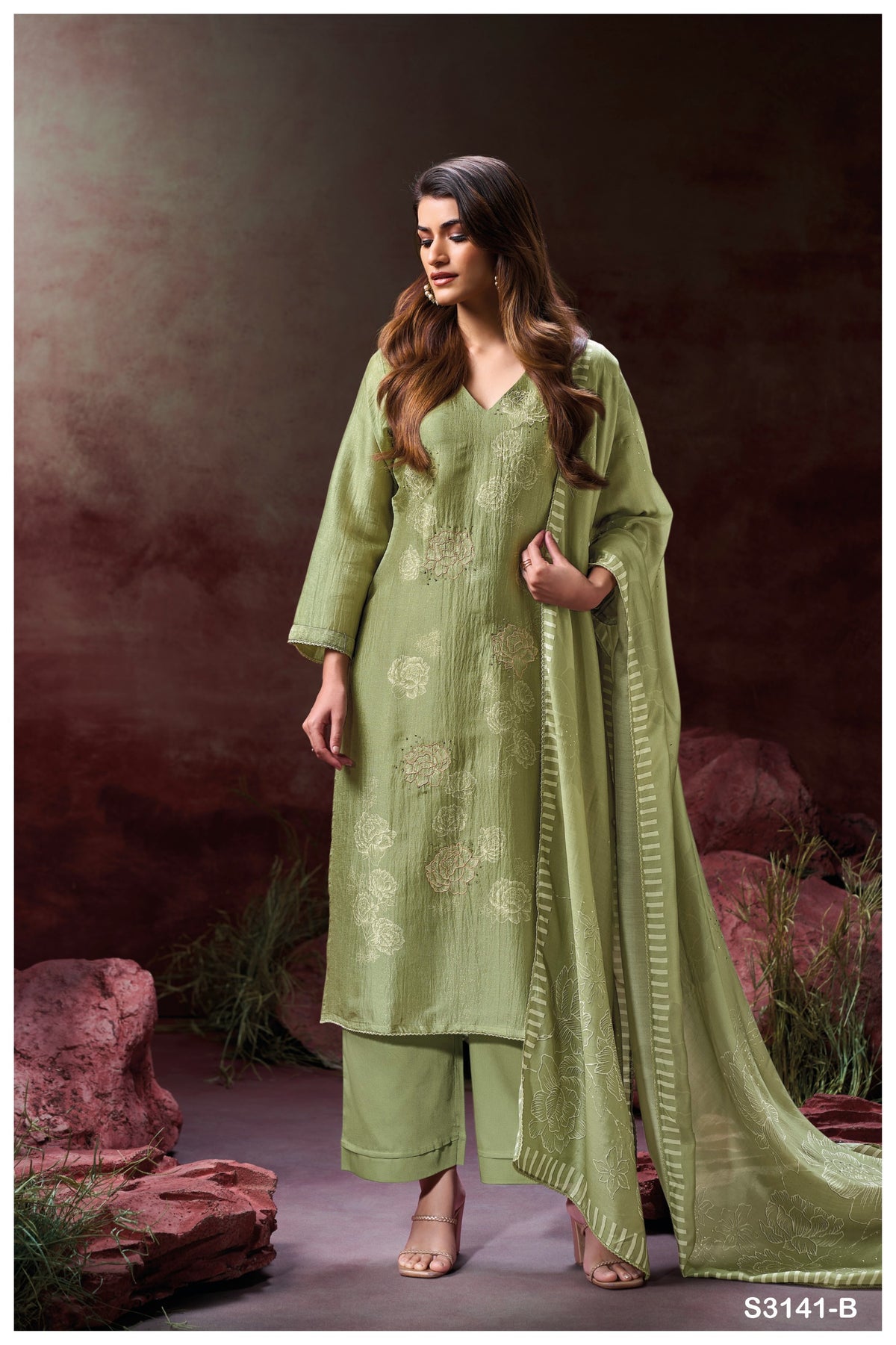 Ganga ELLAHI S3141| Ganga Suits Wholesaler in Rohtak – Ashok Lal & Sons