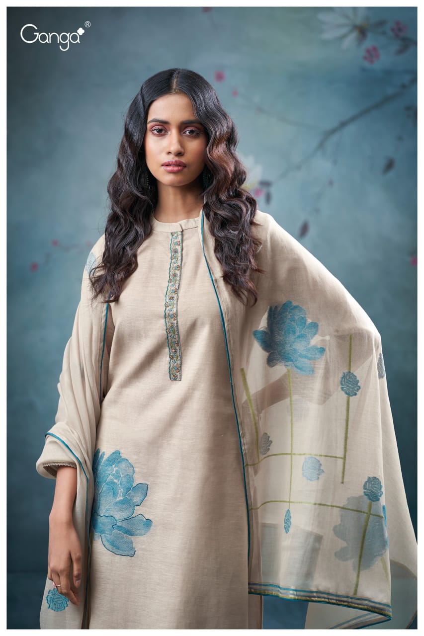 Ganga REVA S3666| Ganga Suits Wholesaler in Rohtak – Ashok Lal & Sons