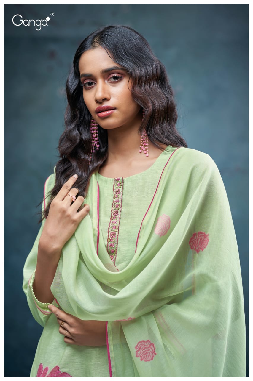Ganga REVA S3666| Ganga Suits Wholesaler in Rohtak – Ashok Lal & Sons