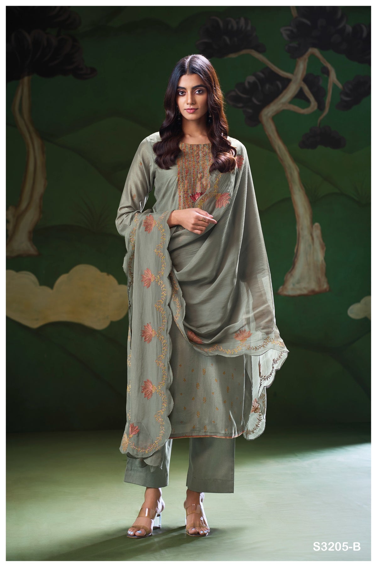 Ganga NYLA S3205 – Premium Pure Bemberg Silk Suit | Ashok Lal & Sons, Rohtak Wholesaler