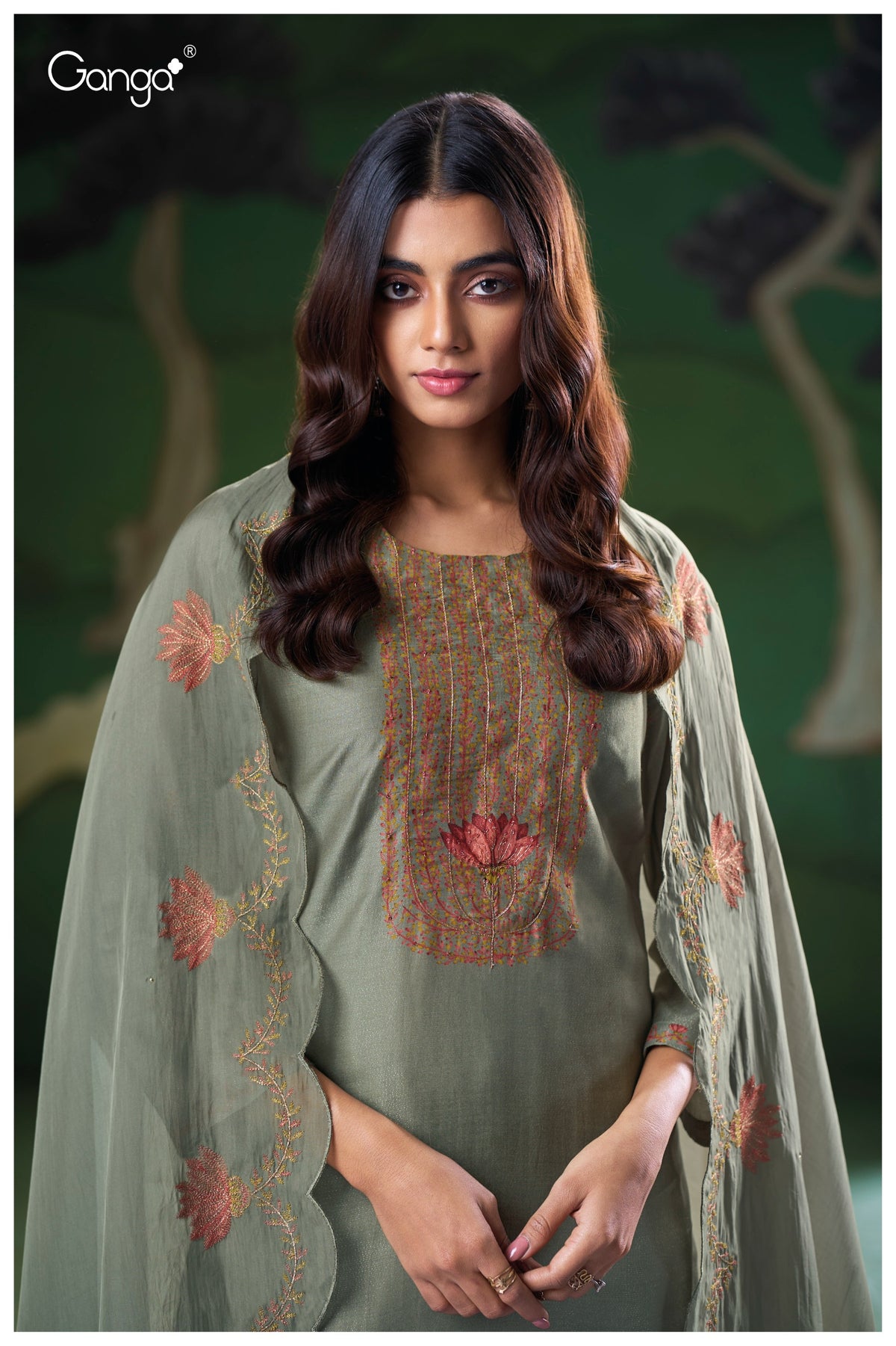 Ganga NYLA S3205 – Premium Pure Bemberg Silk Suit | Ashok Lal & Sons, Rohtak Wholesaler