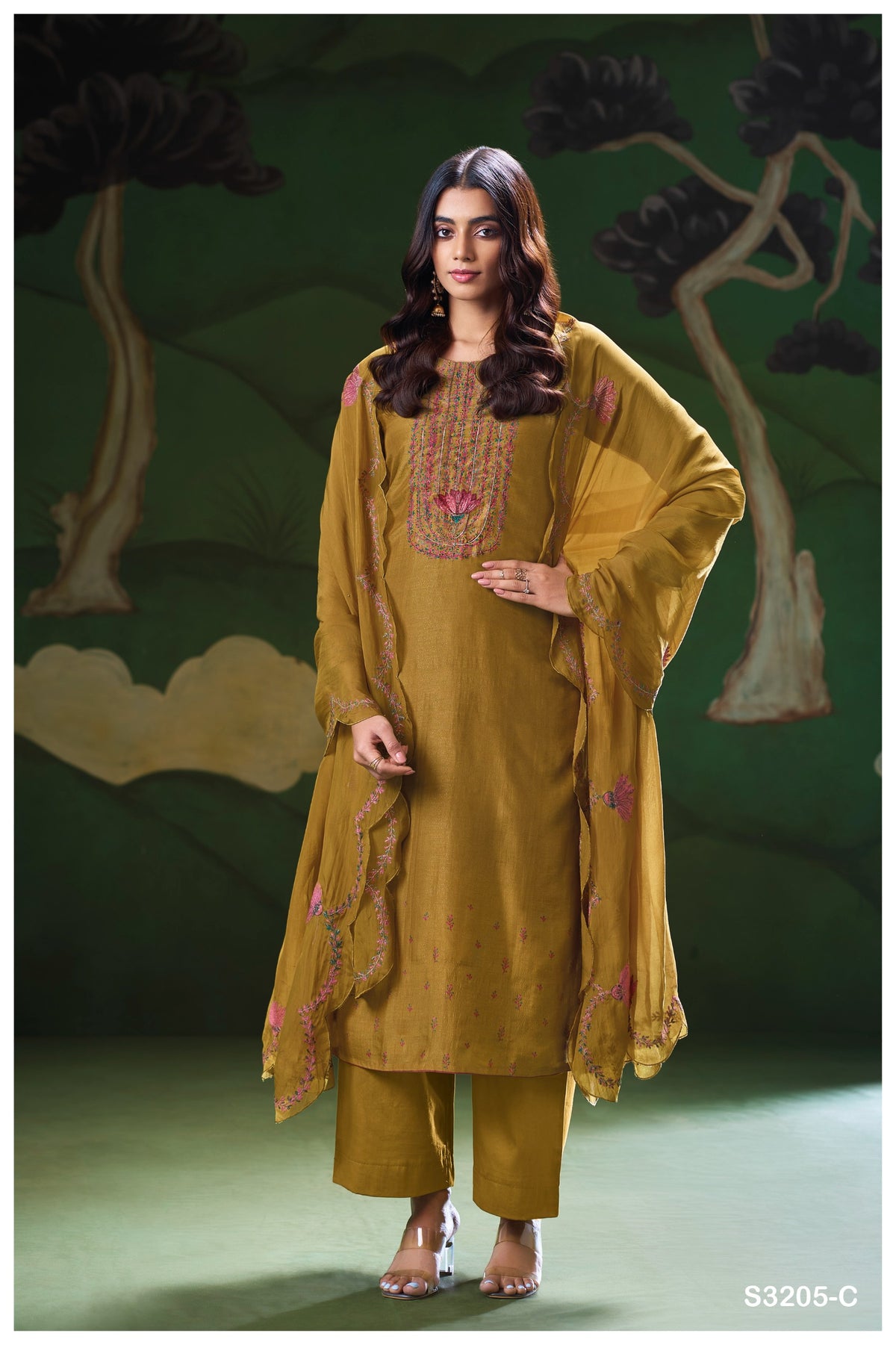 Ganga NYLA S3205 – Premium Pure Bemberg Silk Suit | Ashok Lal & Sons, Rohtak Wholesaler