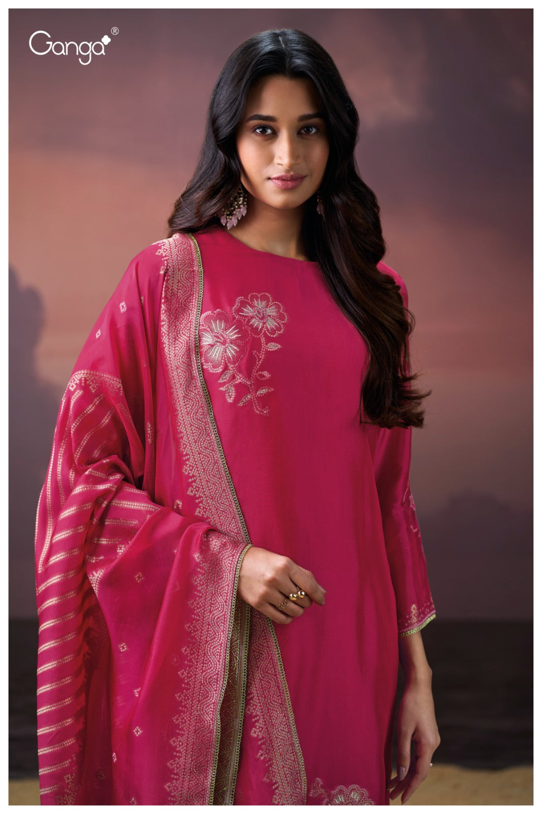 Ganga HIMANGI S3948|Premium Pure Viscose Woven Silk Suit - Ashok Lal & Sons Rohtak
