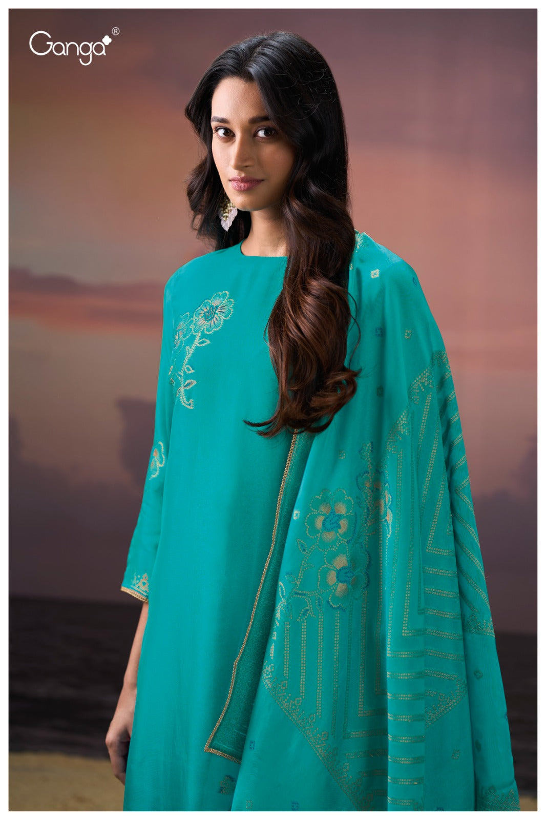 Ganga HIMANGI S3948|Premium Pure Viscose Woven Silk Suit - Ashok Lal & Sons Rohtak