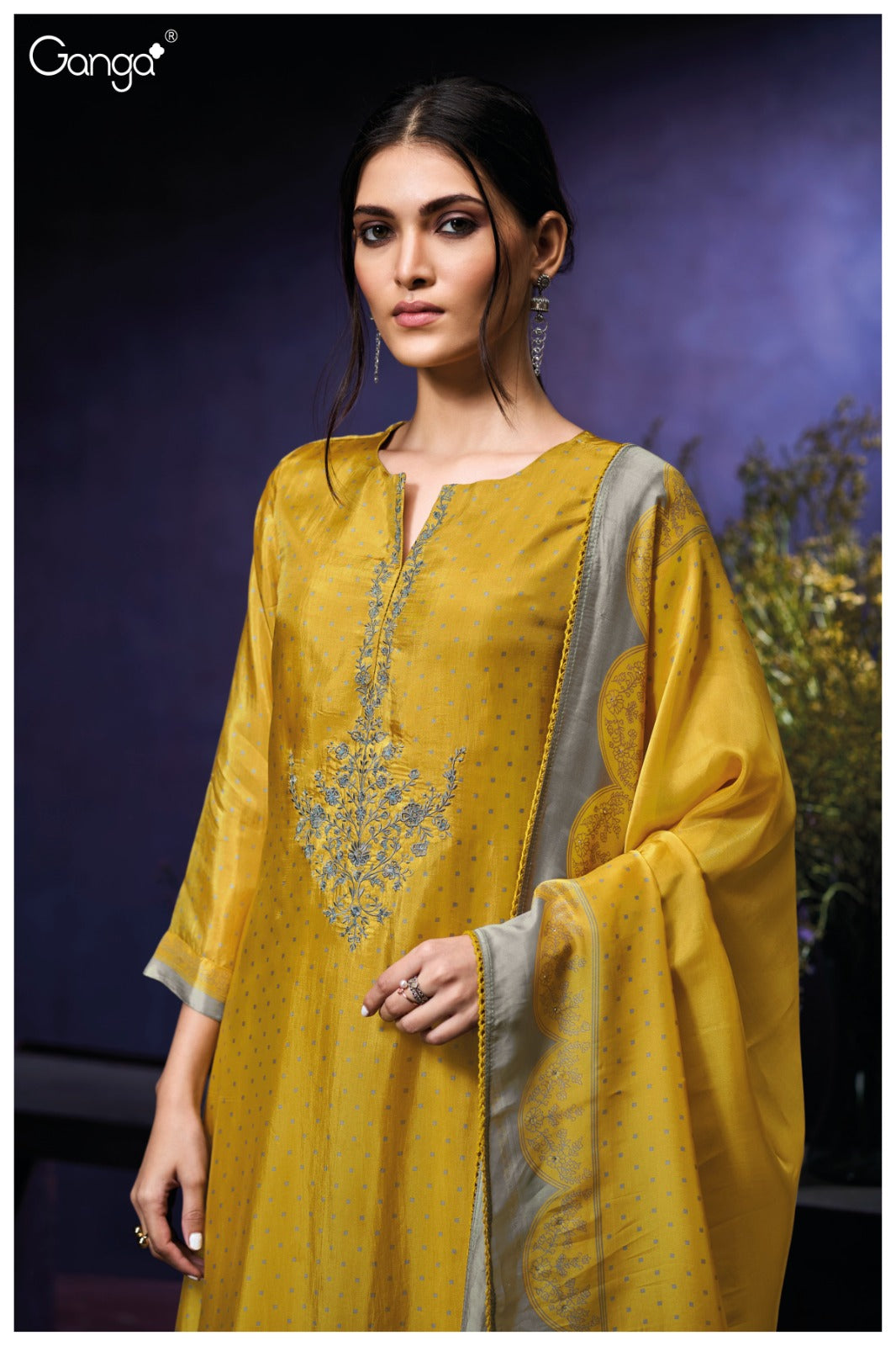 GANGA JADE S3890 | Premium Pure Bemberg Habutai Suit - Ashok Lal & Sons Rohtak