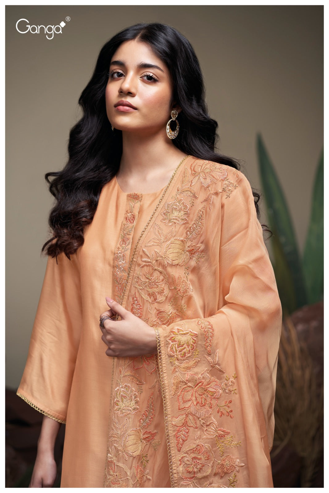 GANGA FAYETH S3849 | Premium Pure Bemberg Silk Suit – Ganga Suits Wholesaler Ashok Lal & Sons