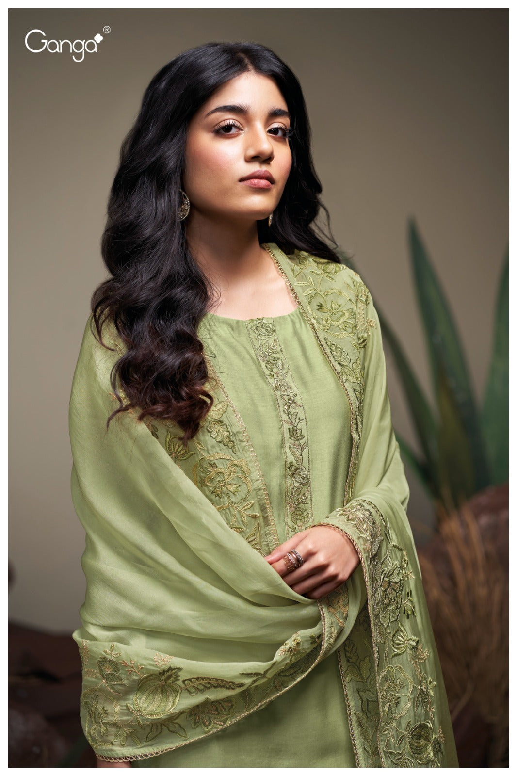GANGA FAYETH S3849 | Premium Pure Bemberg Silk Suit – Ganga Suits Wholesaler Ashok Lal & Sons