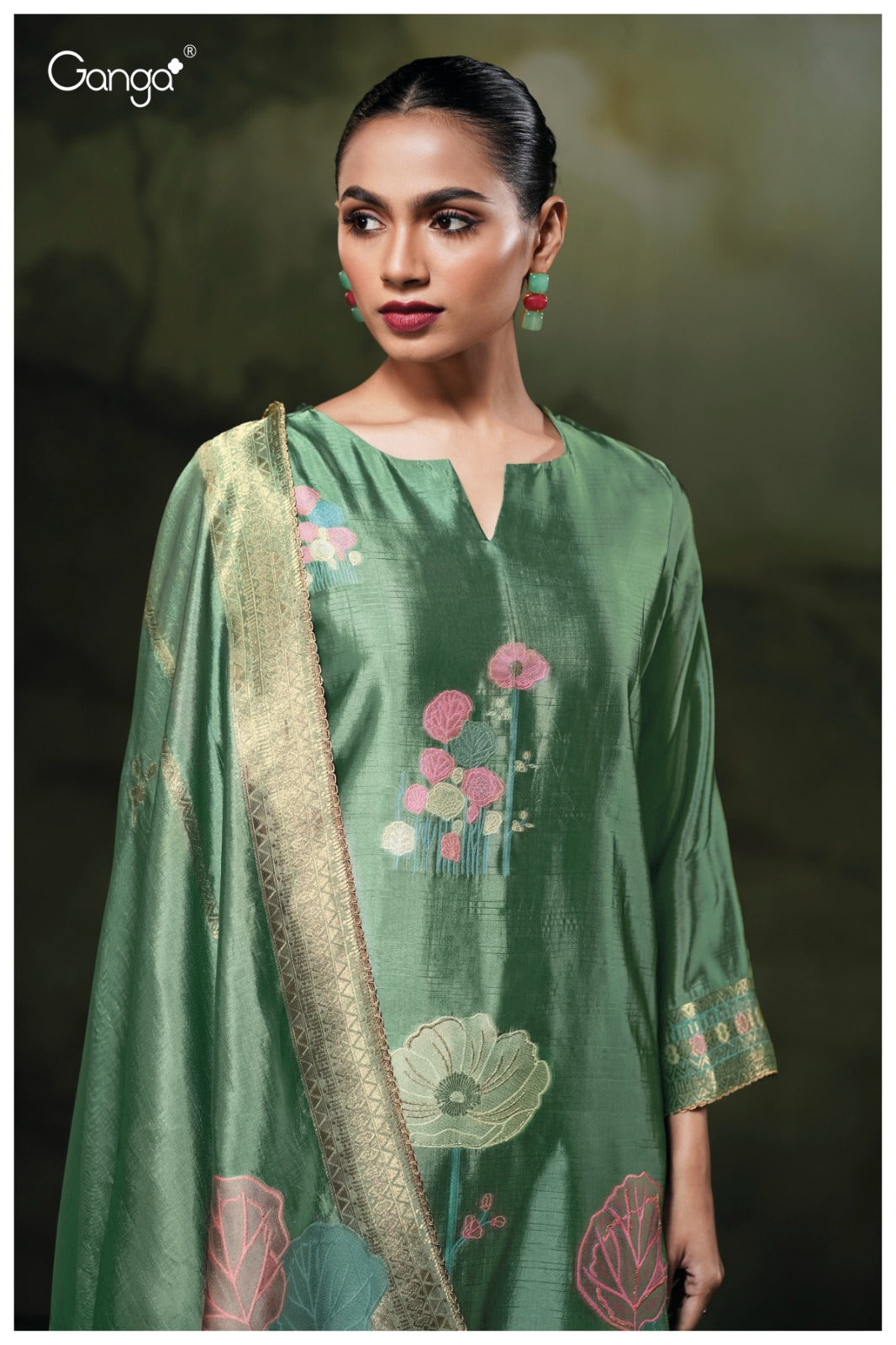 GANGA PONDS S3766 | Premium Pure Viscose Woven Suit – Ganga Suits Ashok Lal & Sons