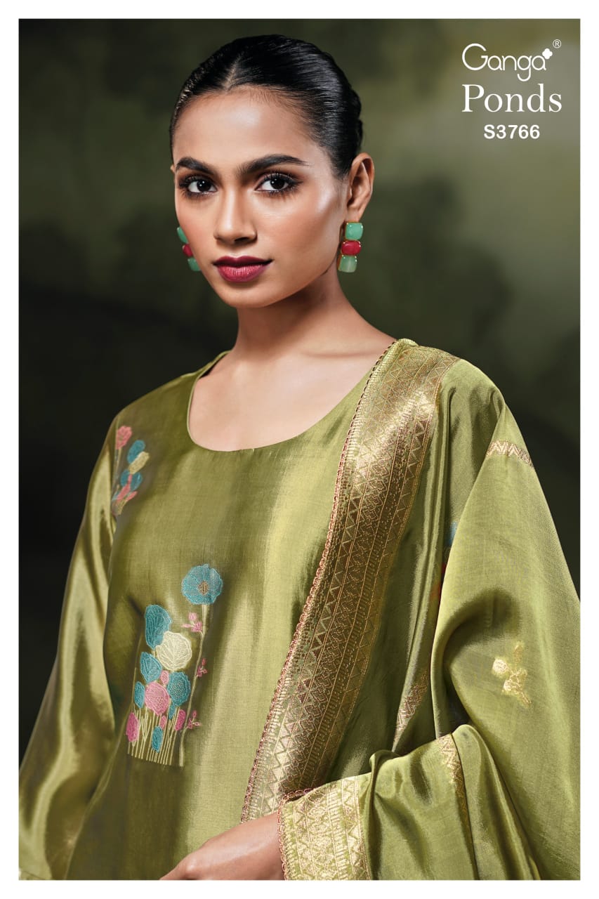 GANGA PONDS S3766 | Premium Pure Viscose Woven Suit – Ganga Suits Ashok Lal & Sons