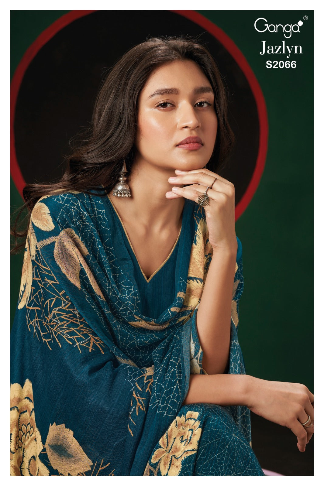 Ganga JAZLYN S2066 | Premium Bemberg Silk Suit – Ganga Suits Ashok Lal & Sons