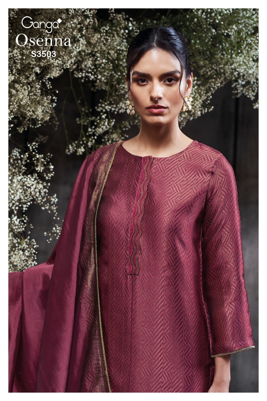 Ganga OSENNA S3503 | Premium Viscose Woven Suits Suit – Ganga Suits Ashok Lal & Sons