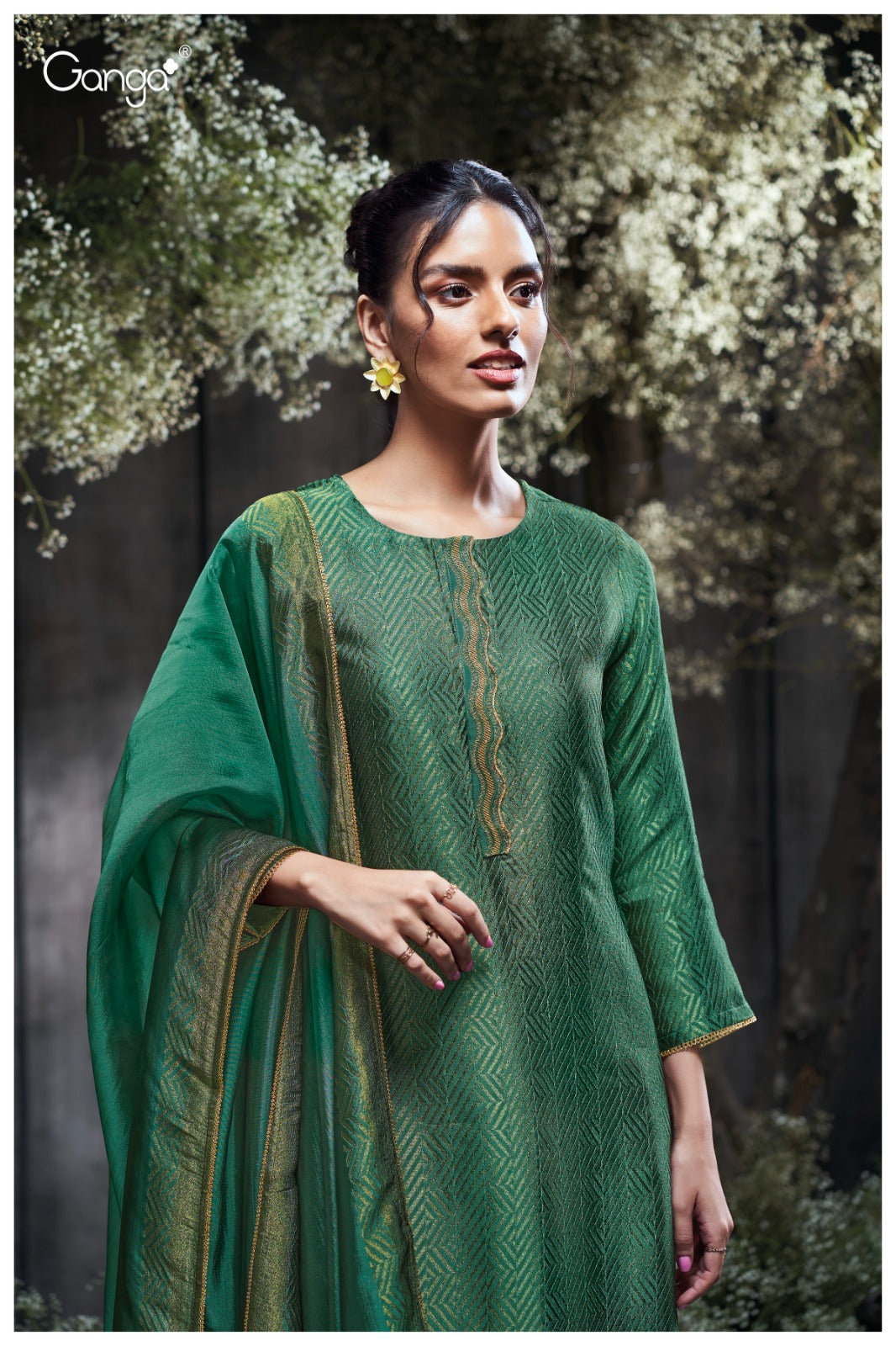 Ganga OSENNA S3503 | Premium Viscose Woven Suits Suit – Ganga Suits Ashok Lal & Sons