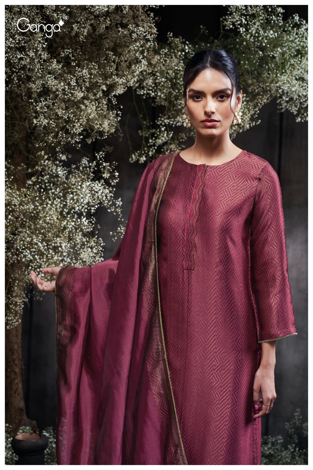 Ganga OSENNA S3503 | Premium Viscose Woven Suits Suit – Ganga Suits Ashok Lal & Sons