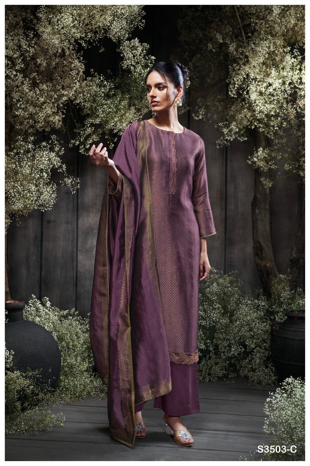 Ganga OSENNA S3503 | Premium Viscose Woven Suits Suit – Ganga Suits Ashok Lal & Sons