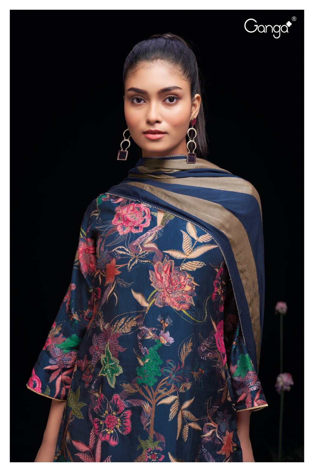 Ganga AIKO S2209 Premium Bemberg Russian Silk Suit – Ganga Suits Ashok Lal & Sons