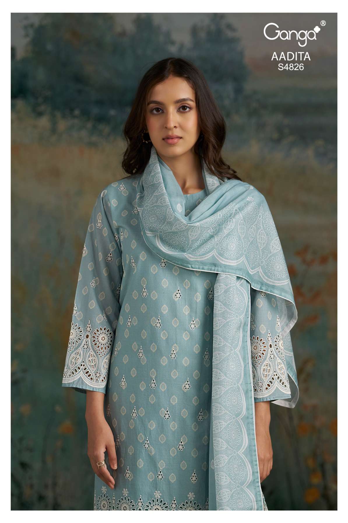 BUY GANGA SUITS ONLINE GANGA AADITA S4826 FRONT VIEW