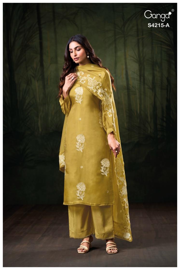 BUY GANGA SUITS ONLINE GANGA AARISHA S4215 FULL SET