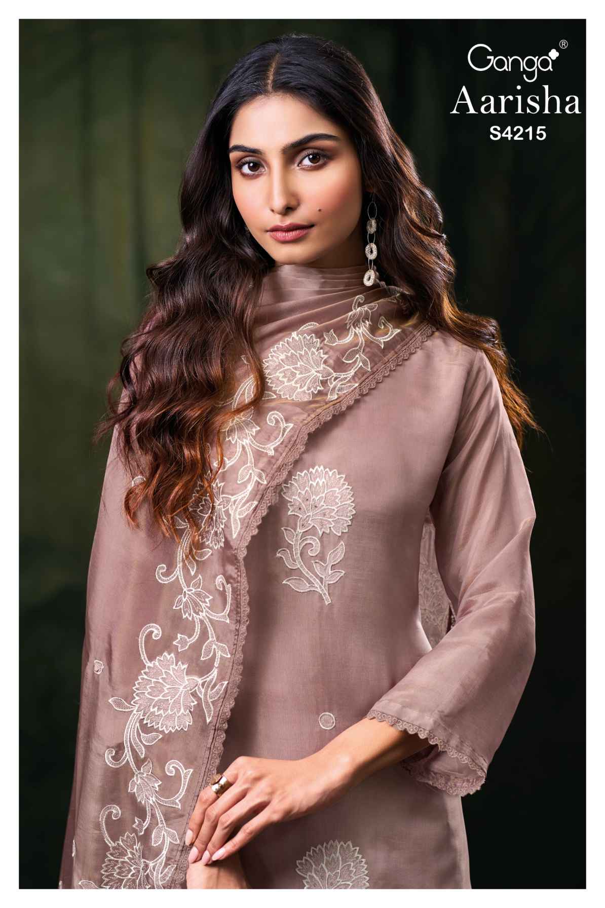 BUY GANGA SUITS ONLINE GANGA AARISHA S4215 DUPATTA DESIGN