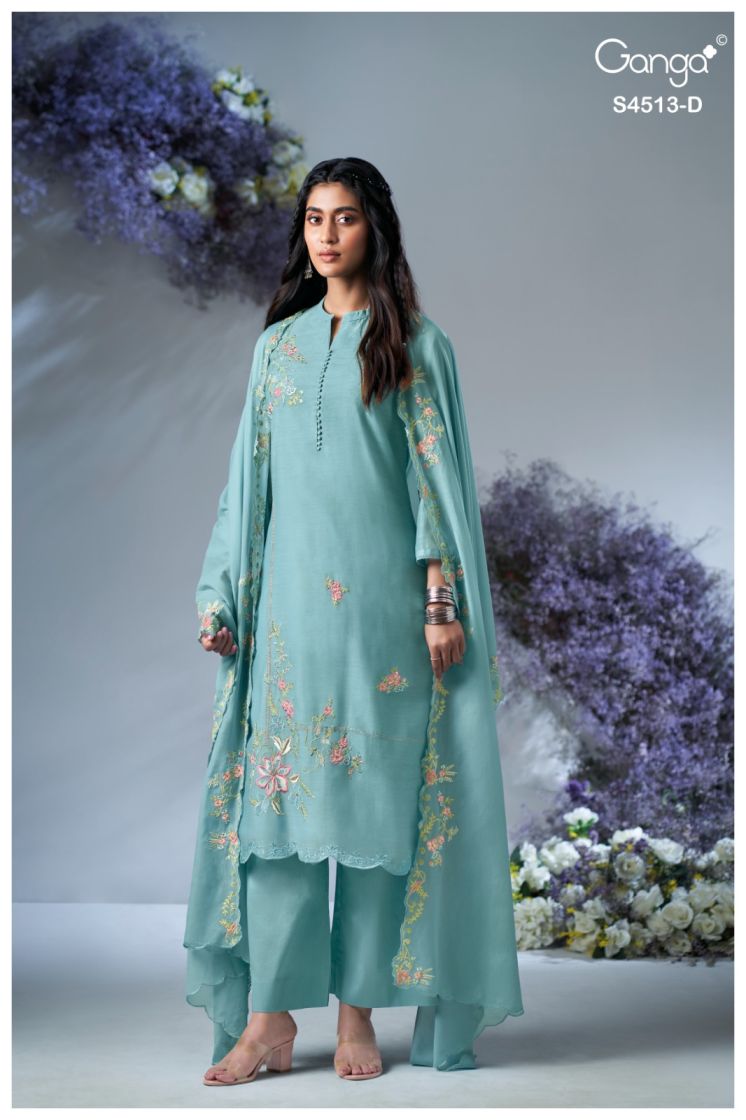 BUY GANGA SUITS ONLINE GANGA AAYRA S4513 DUPATTA DESIGN
