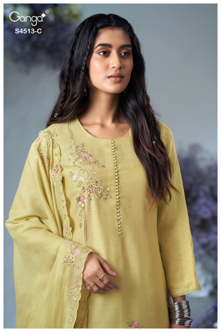 BUY GANGA SUITS ONLINE GANGA AAYRA S4513 BACK VIEW