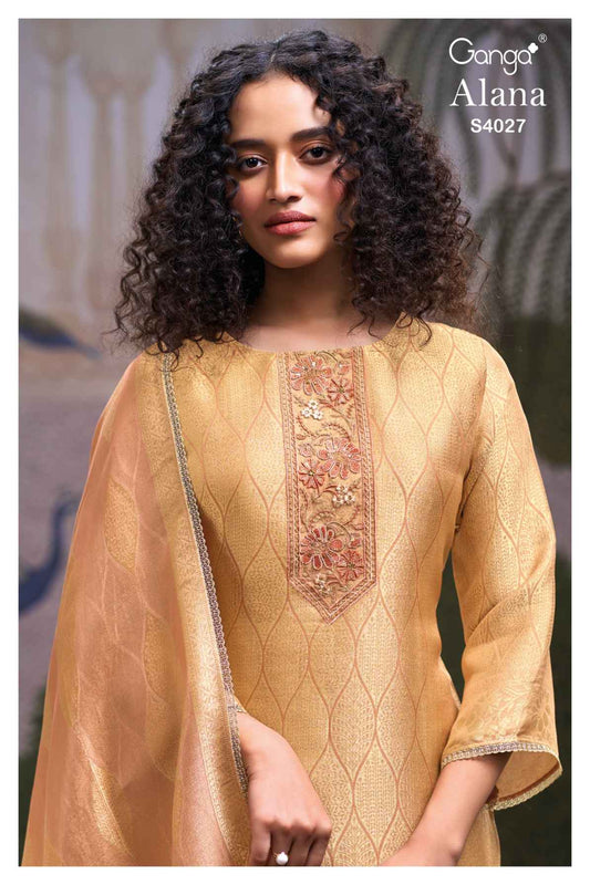 BUY GANGA SUITS GANGA ALANA S4027 FRONT VIEW