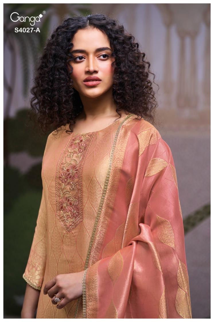 BUY GANGA SUITS GANGA ALANA S4027 FULL SET