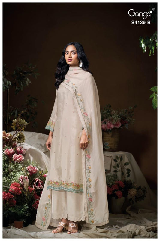 BUY GANGA SUITS ONLINE SHOPPING GANGA ANAVIRA S4139 DUPATTA DESIGN