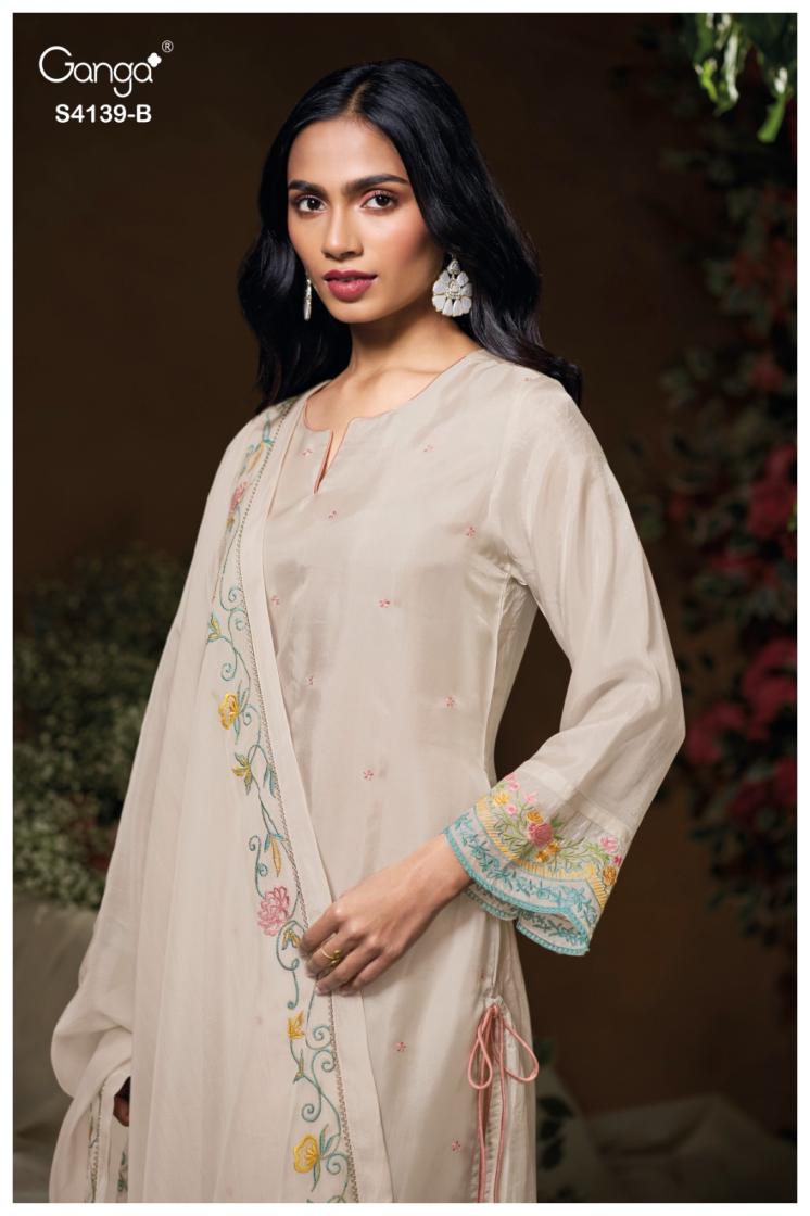 BUY GANGA SUITS ONLINE SHOPPING GANGA ANAVIRA S4139 FULL SET
