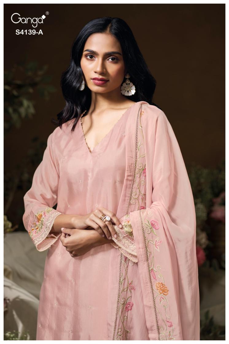 BUY GANGA SUITS ONLINE SHOPPING GANGA ANAVIRA S4139 FRONT VIEW
