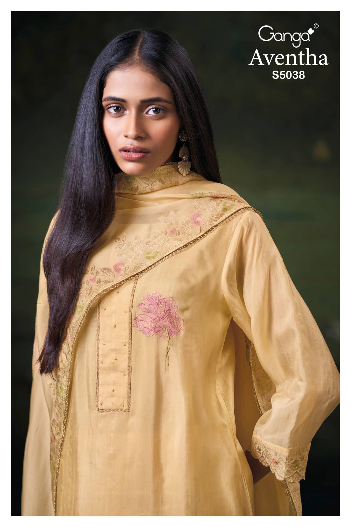BUY GANGA SUITS GANGA AVENTHA S5038 FRONT VIEW
