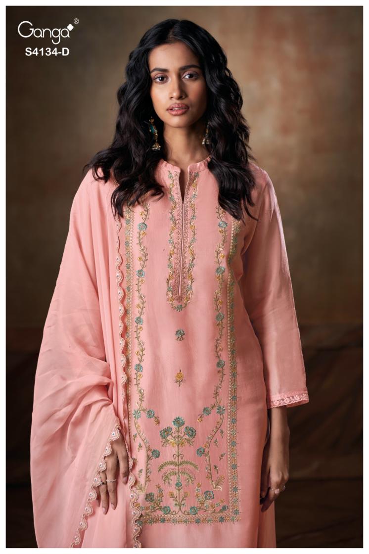 BUY GANGA SUITS ONLINE SALE GANGA BHRISHA S4134 DUPATTA DESIGN