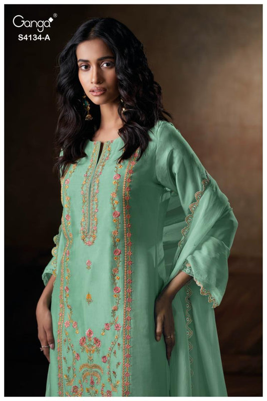 BUY GANGA SUITS ONLINE SALE GANGA BHRISHA S4134 TOP DESIGN