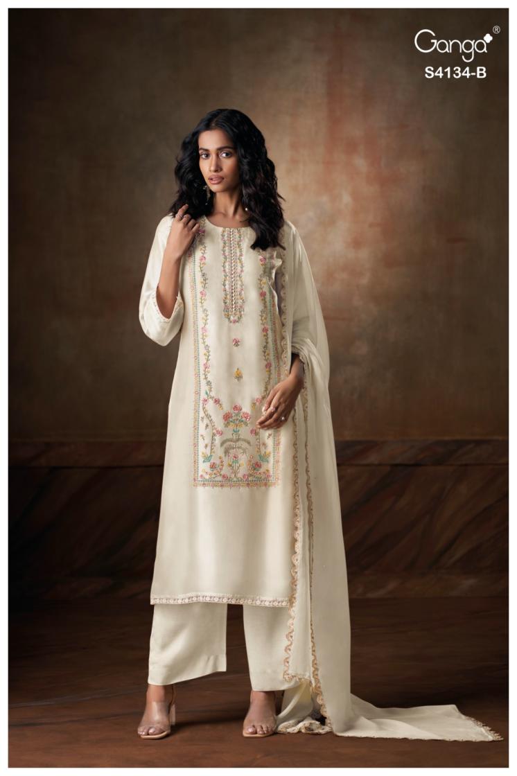 BUY GANGA SUITS ONLINE SALE GANGA BHRISHA S4134 CLOSEUP IMAGE