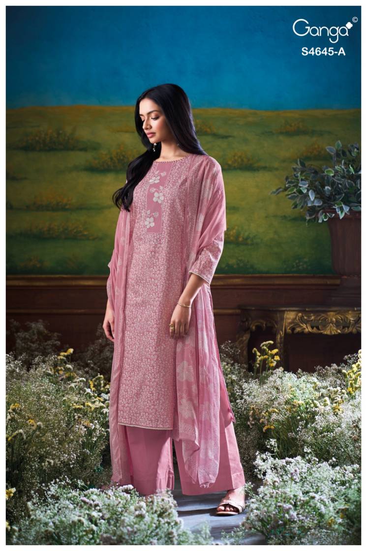 BUY GANGA SUITS GANGA BINALEE S4645 DUPATTA DESIGN