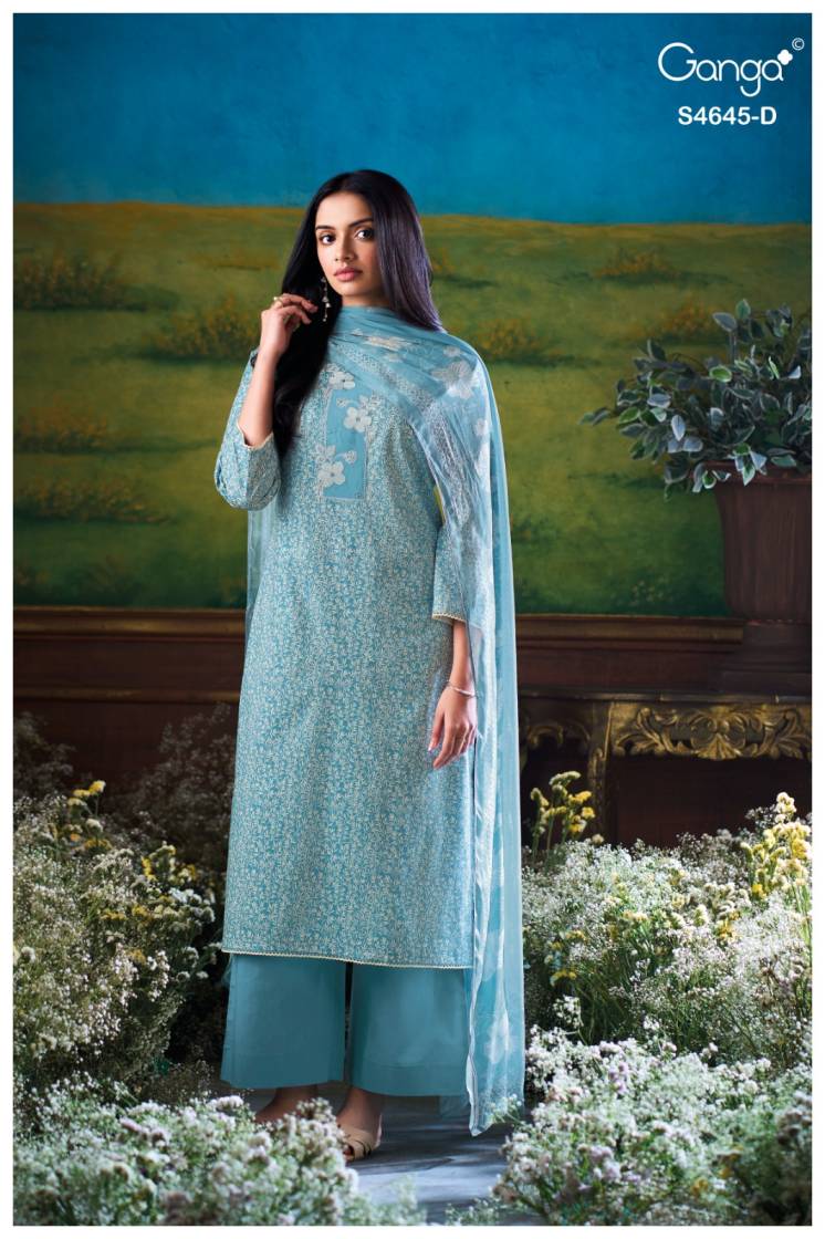 BUY GANGA SUITS GANGA BINALEE S4645 FABRIC DETAIL