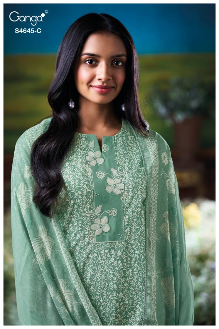 BUY GANGA SUITS GANGA BINALEE S4645 BACK VIEW